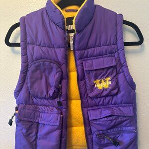 Vintage Washington Huskies Puma Kids Vest, Size M